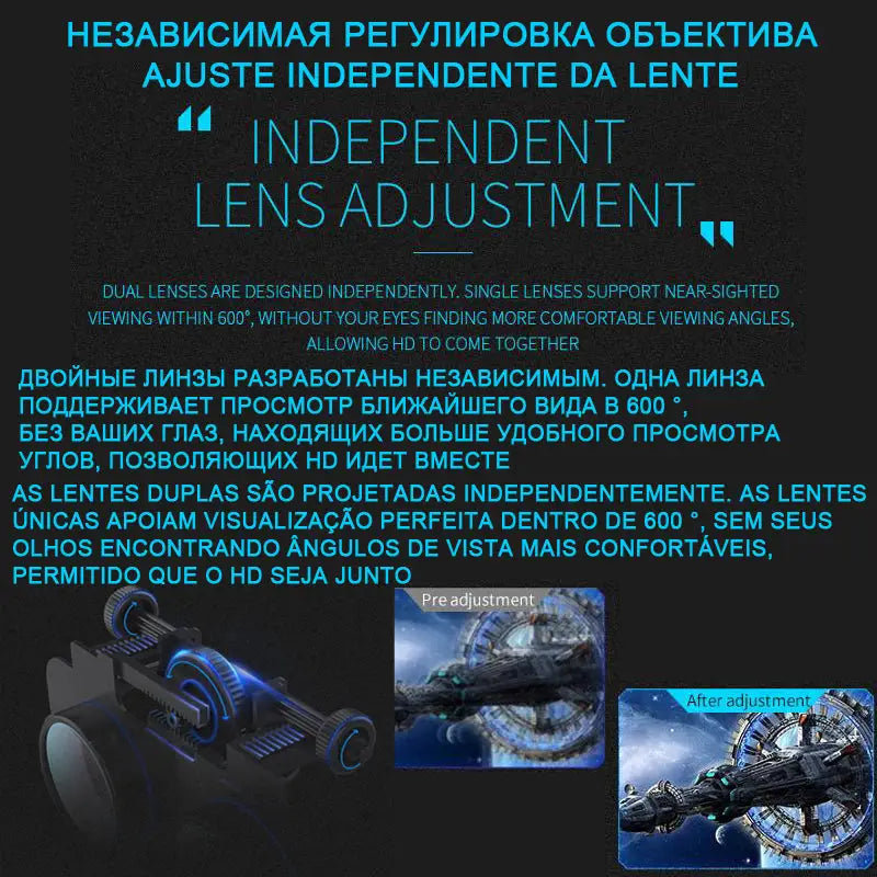 Dragon Magic G6 VR Gaming Stereo 3D Headset with adjustable lenses for HD viewing in business days