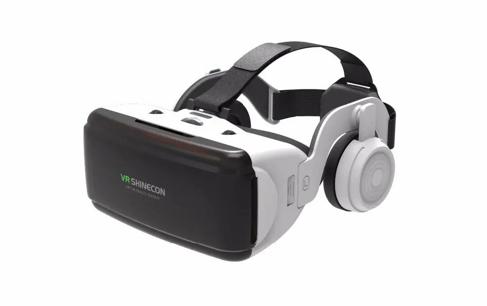 White and black Dragon Magic G6 VR Gaming Stereo 3D Headset with integrated headphones, ships in business days