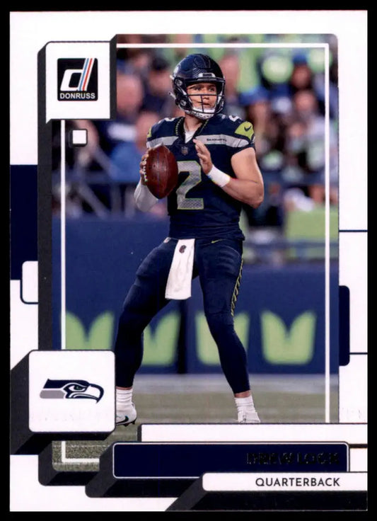 Drew Lock football card from 2022 Donruss series for Seattle Seahawks collectible
