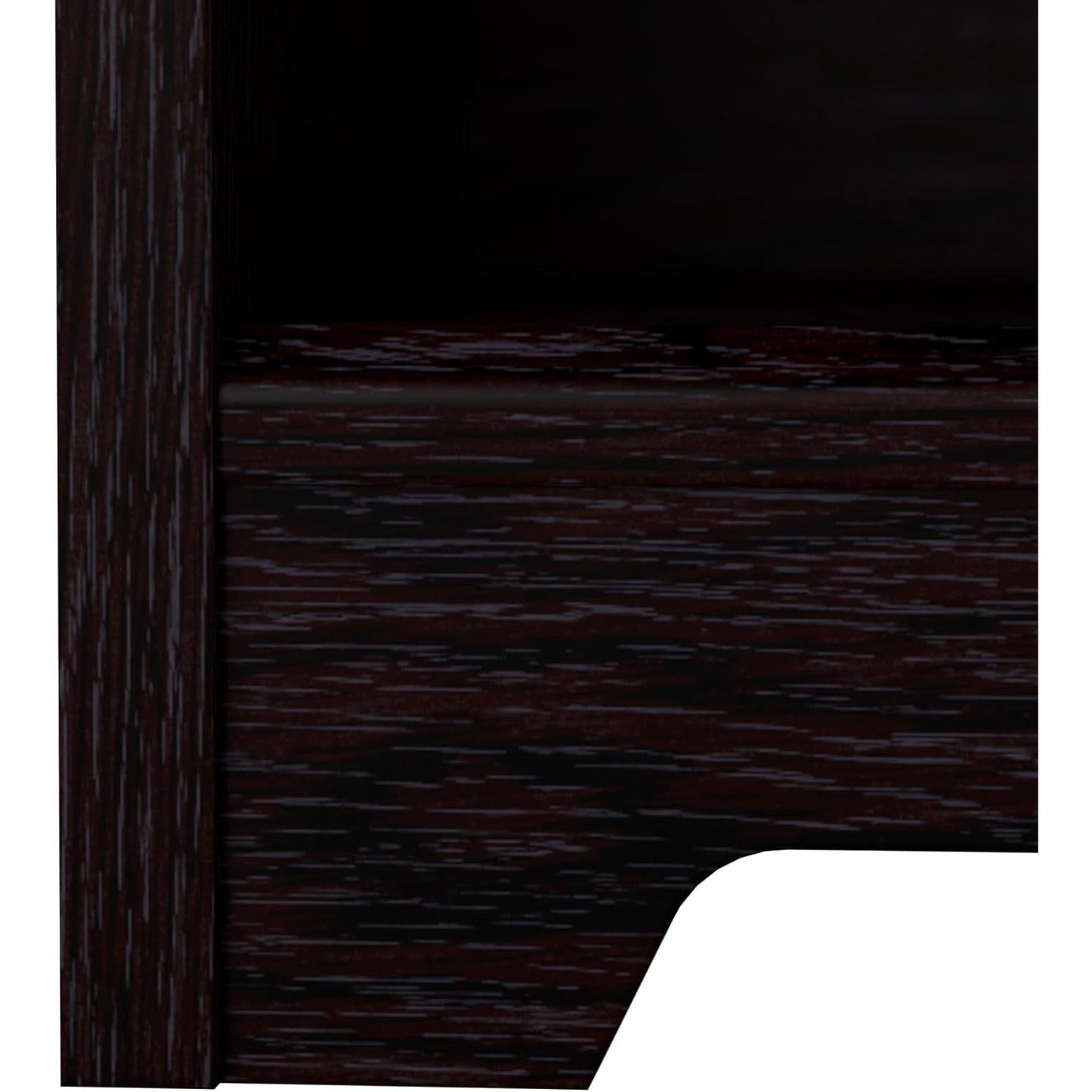 Bush Furniture Tall 5 Shelf Bookcase, Large Open Bookshelf, Sturdy Display Cabinet for Living Room or Home Office, Cabot Collection, Espresso Oak-4