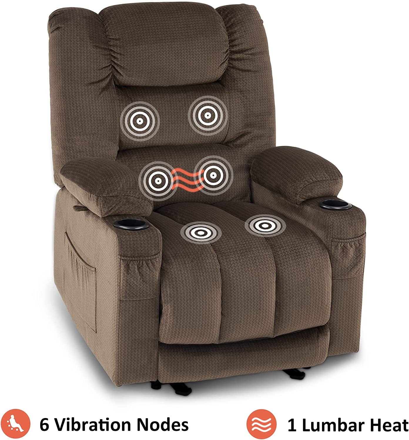 Electric Power Recliner Chair with Heat and Massage-4
