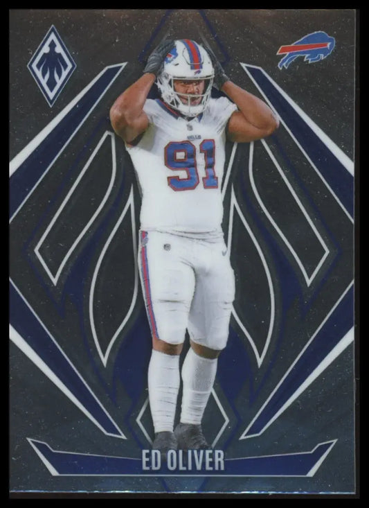 Football trading card of Ed Oliver in Bills uniform from Panini Phoenix 2024 series