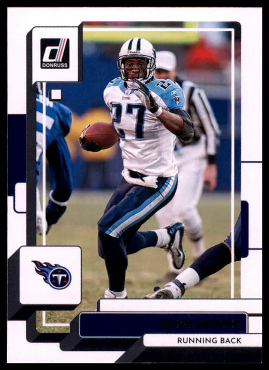 Football card of Eddie George from the 2022 Donruss Tennessee Titans series