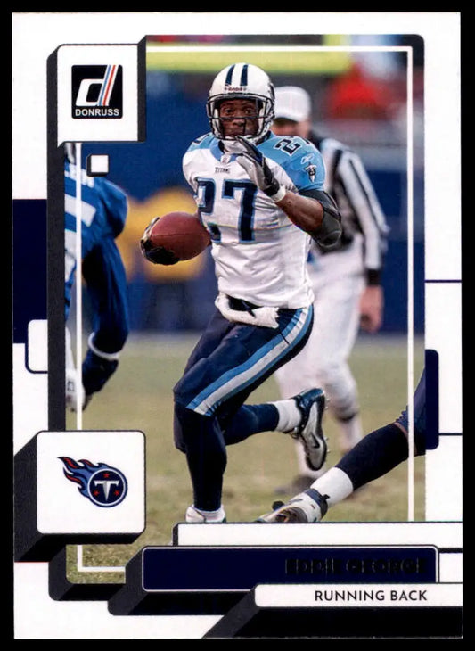 Eddie George football card from 2022 Donruss Tennessee Titans collection