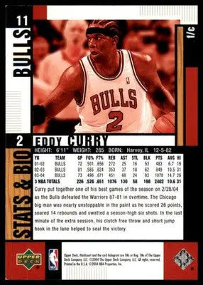 Eddy Curry basketball card from Upper Deck Hardcourt Chicago Bulls collection