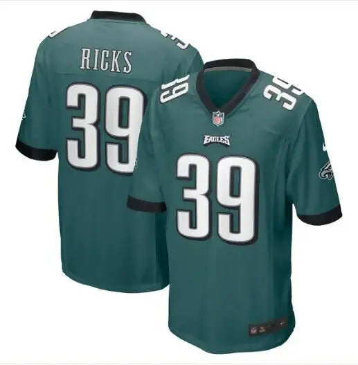 Green Philadelphia Eagles Eli Ricks Nike Team Game Jersey in Midnight Green with number 39