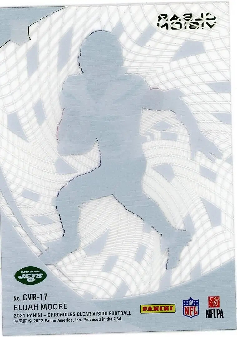 Elijah Moore 2021 Panini Chronicles Clear Vision football card in mint preowned condition