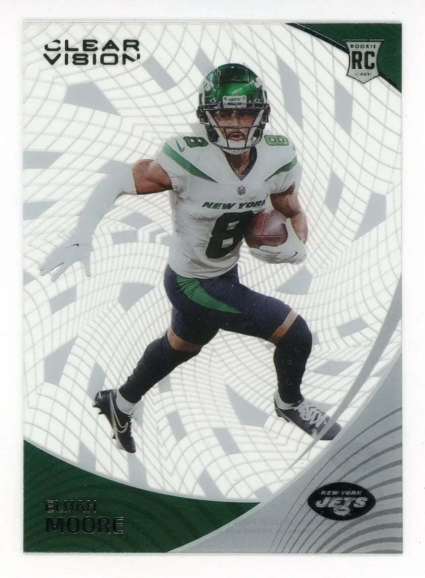 Elijah Moore 2021 Panini Chronicles Clear Vision rookie card in mint preowned condition