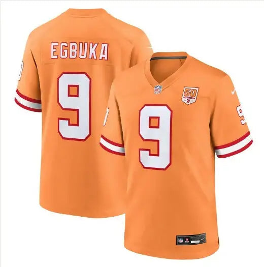 Orange Emeka Egbuka Tampa Bay Buccaneers Nike Creamsicle football jersey with number 9