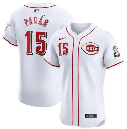 White Emilio Pagan Cincinnati Reds Nike Home Elite Player Baseball Jersey
