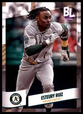 Esteury Ruiz 2024 Topps Big League Oakland Athletics baseball card display