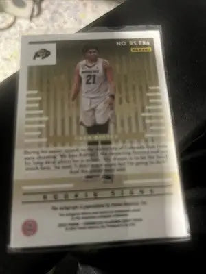 Basketball trading card of Evan Battey from Colorado Buffaloes 2022 Chronicles Illusions RC Auto