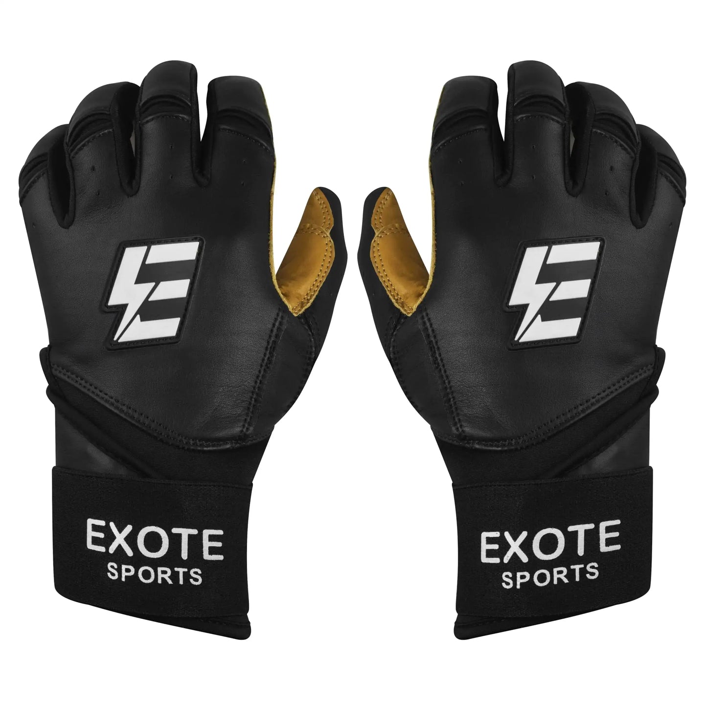 Exote Bolt Baseball and Softball Batting Gloves for Men Women Youth & Adult Sizes -Long Cuff Breathable Leather