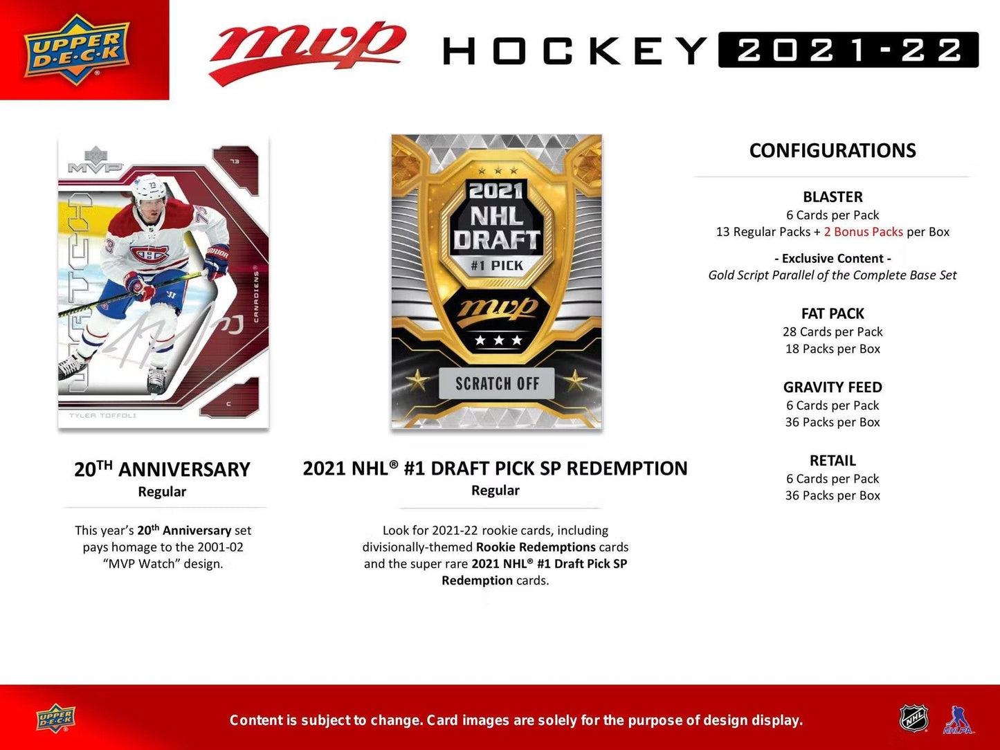 2021-22 Upper Deck MVP Hockey Box Set | Columbia Sports Cards & More.