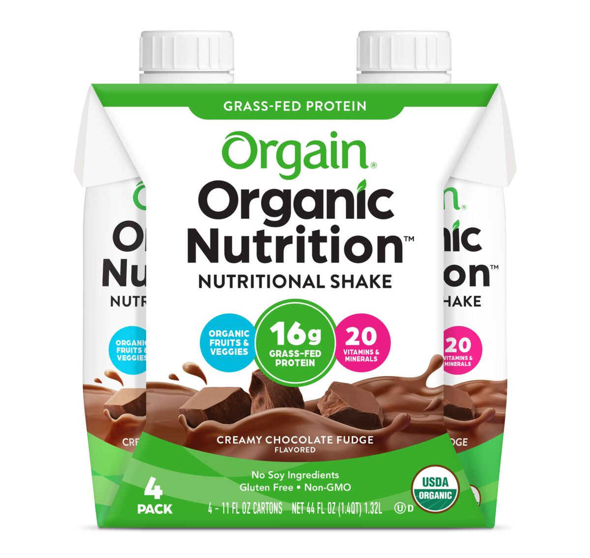 Orgain Creamy Chocolate Fdg (3x4Pack )