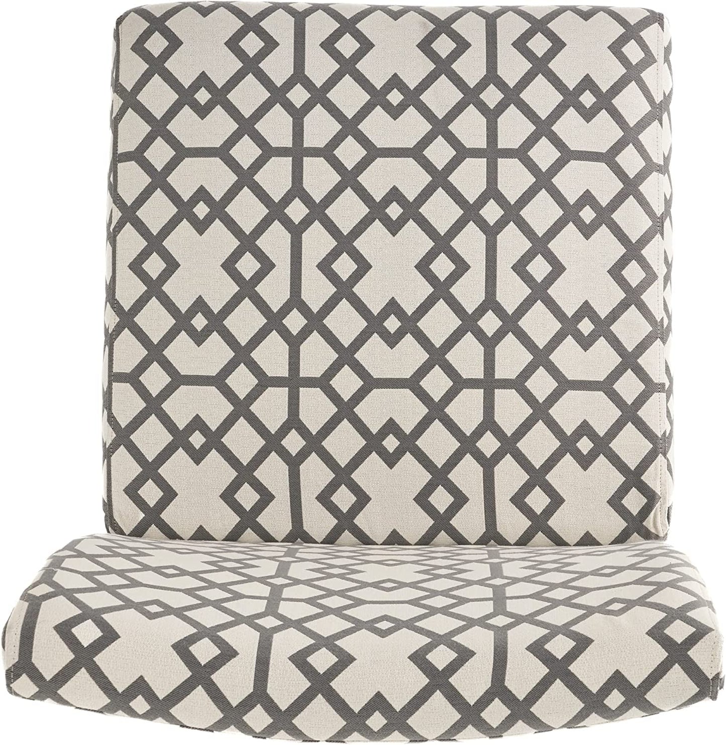 Grey Geometric Accent Chair by Christopher Knight Home-1