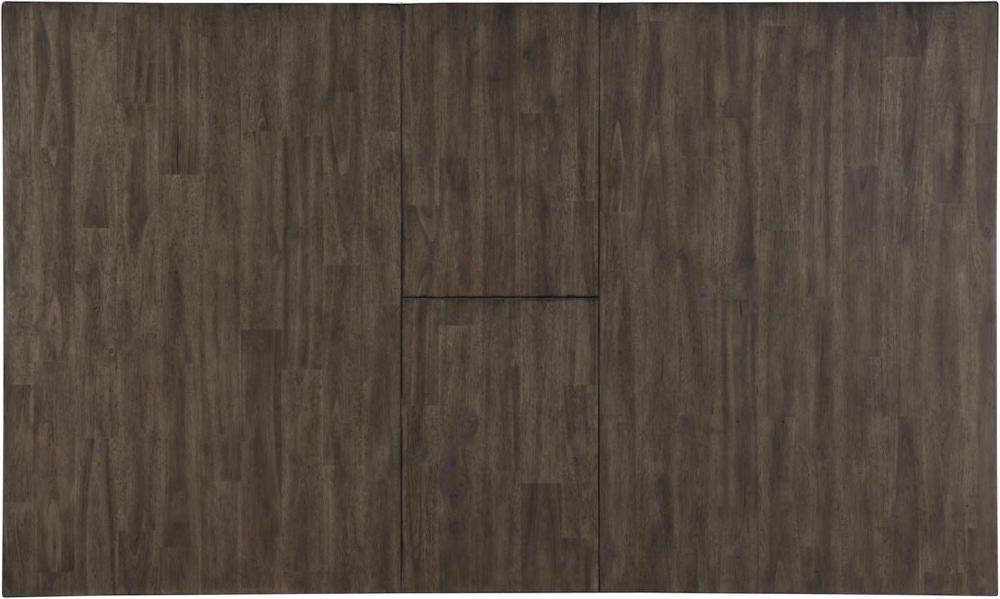 Furniture Abacus Rectangular Dining Table, 48"-60" Table W/ 12" Butterfly Leaf Extention, Seats up to 6, Kitchen/Dining/Living Room, Asian Hardwood Solids, 36" D X 48" W X 30" H, Gray-4