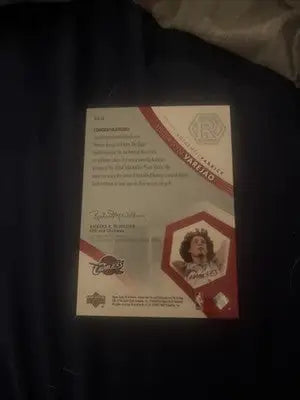 Anderson Varejao basketball card from F99178 2004-05 SP Authentic Fabrics Rookies