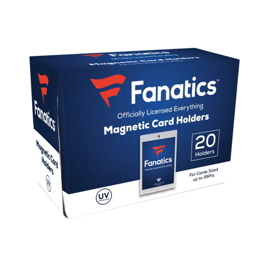 Blue Fanatics 35pt Magnetic Holder box for trading cards, 20 count, secure card storage