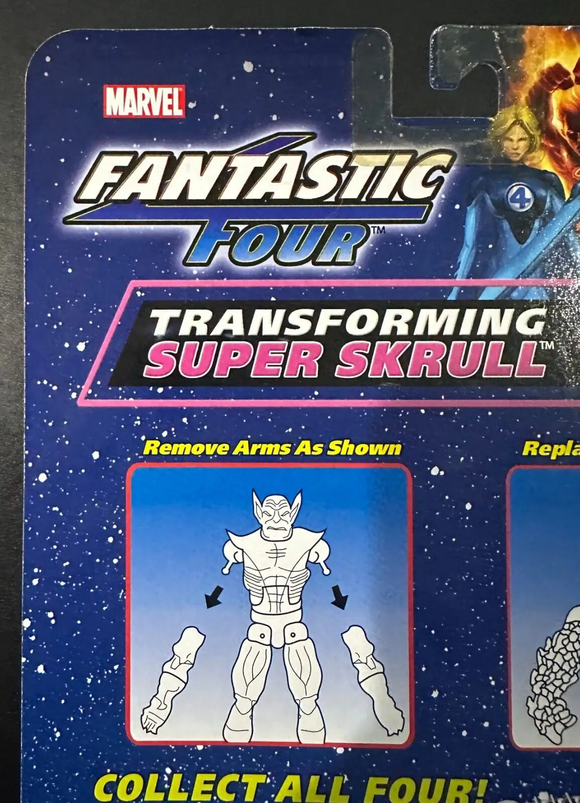 Fantastic Four transforming Super Skrull action figure packaging by ToyBiz Marvel Legends