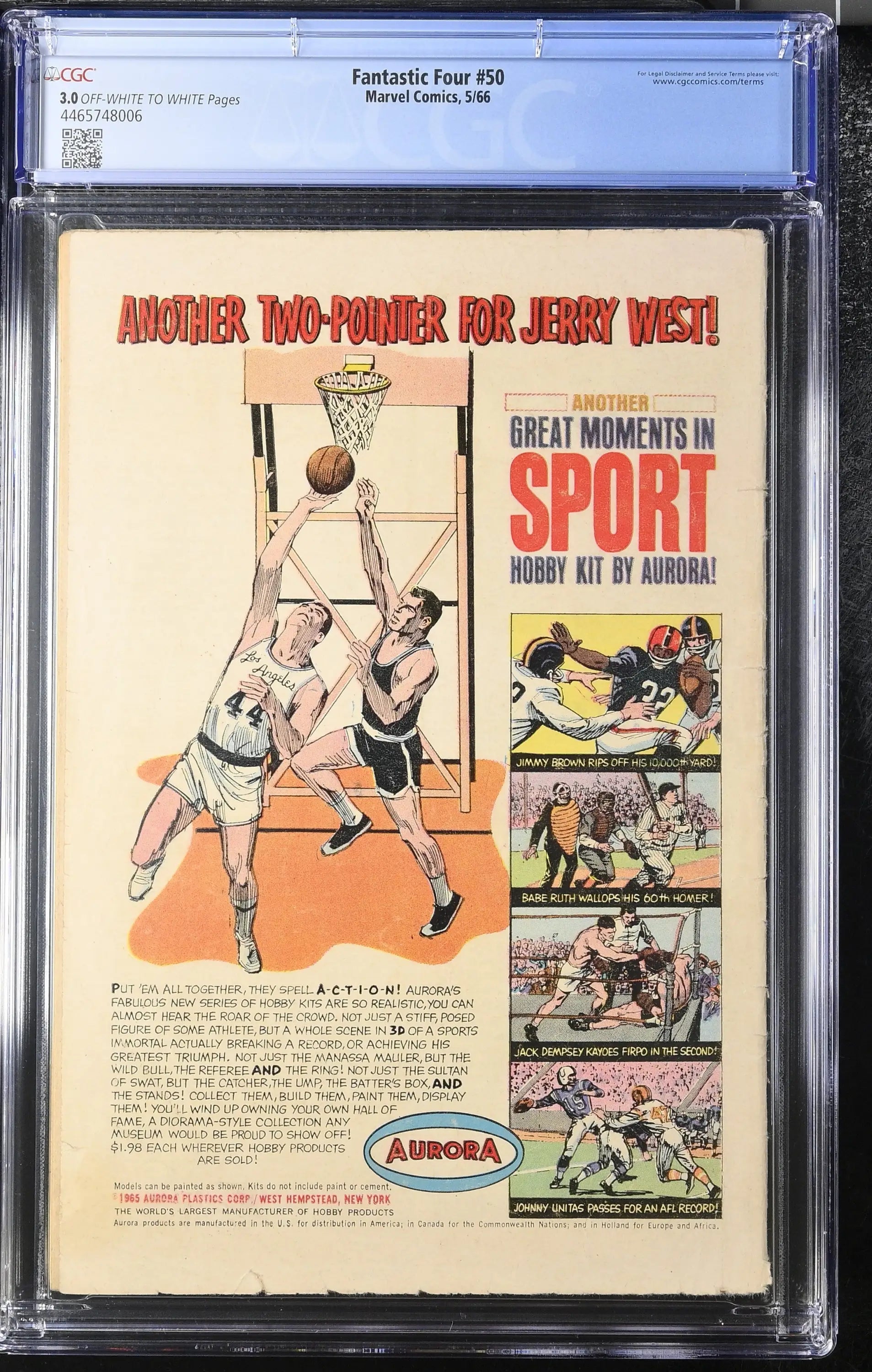 Fantastic Four 50 (1966) Graded CGC 3.0 Silver Surfer battles Galactus - Back Issues