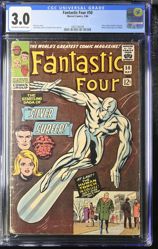 Fantastic Four 50 (1966) Graded CGC 3.0 Silver Surfer battles Galactus - Back Issues