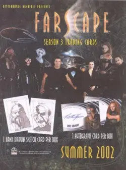 Promotional poster for Farscape Season 3 sell sheet featuring cast photos and autographs