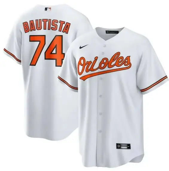 White Felix Bautista Baltimore Orioles Nike replica player baseball jersey for fans
