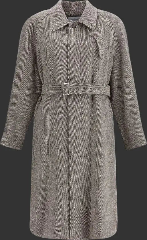 Ferragamo Herringbone Coat – Men’s Italian Elegance | STORE 7994 - Coat