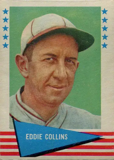 Vintage Fleer Baseball Greats 1961 Base Card 16 featuring Eddie Collins in uniform