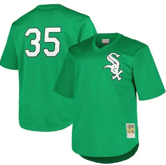 Green Chicago White Sox baseball jersey, Frank Thomas Cooperstown Collection mesh