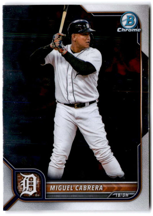 2022 Bowman Chrome #88 Miguel Cabrera NM-MT Detroit Tigers Baseball Card Image 1