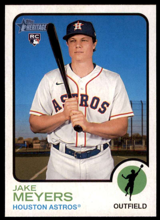2022 Topps Heritage High Number #532 Jake Meyers NM-MT RC Rookie Houston Astros Baseball Card Image 1