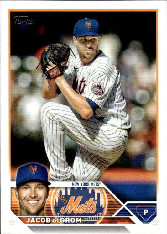 2023 Topps #48 Jacob deGrom NM-MT New York Mets Baseball Card Image 1