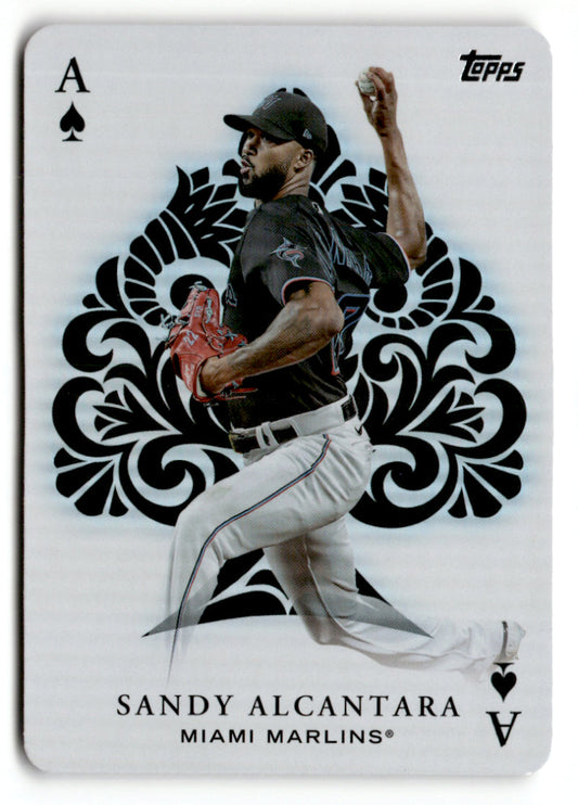 2023 Topps All Aces #AA-17 Sandy Alcantara NM-MT Miami Marlins Baseball Card Image 1