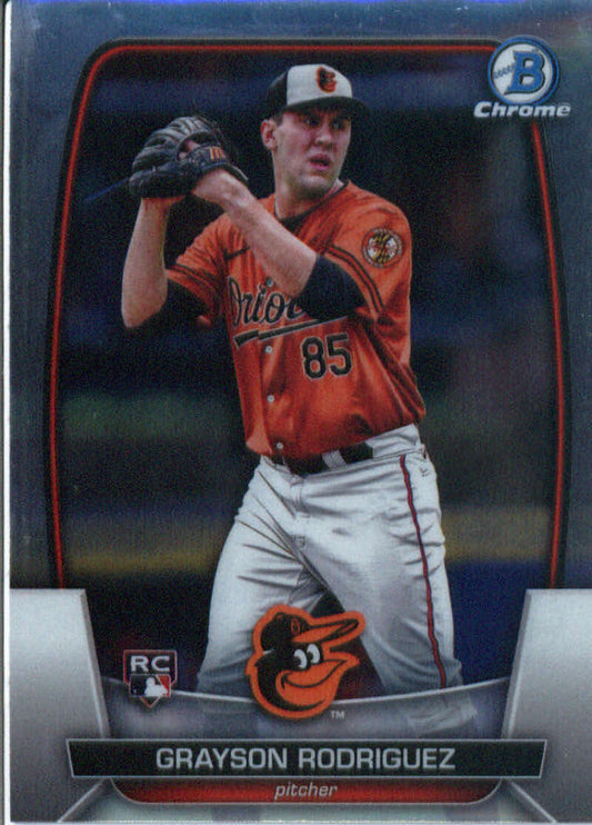 2023 Bowman Chrome #22 Grayson Rodriguez NM-MT RC Rookie Baltimore Orioles Baseball Card