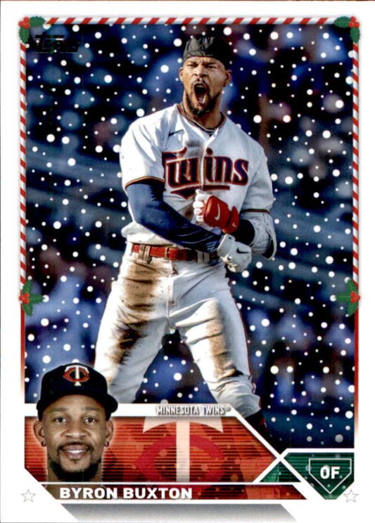 2023 Topps Holiday #H49 Byron Buxton NM-MT Minnesota Twins Baseball Card Image 1