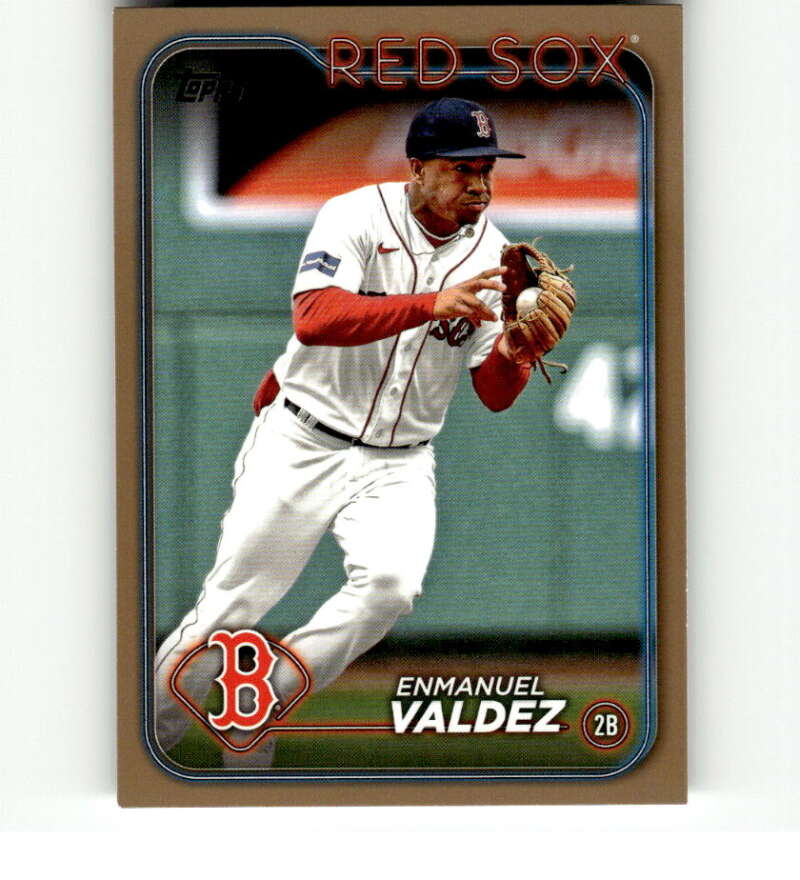 2024 Topps Gold #300 Enmanuel Valdez NM-MT 1719/2024 Boston Red Sox Baseball Card Image 1