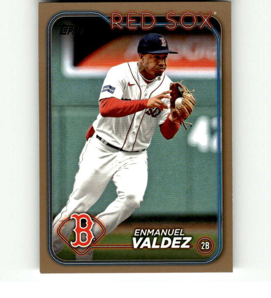 2024 Topps Gold #300 Enmanuel Valdez NM-MT 1719/2024 Boston Red Sox Baseball Card Image 1