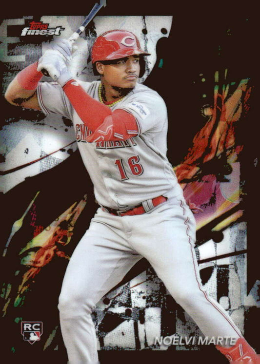 2024 Topps Finest #10 Noelvi Marte NM-MT RC Rookie Cincinnati Reds Baseball Card