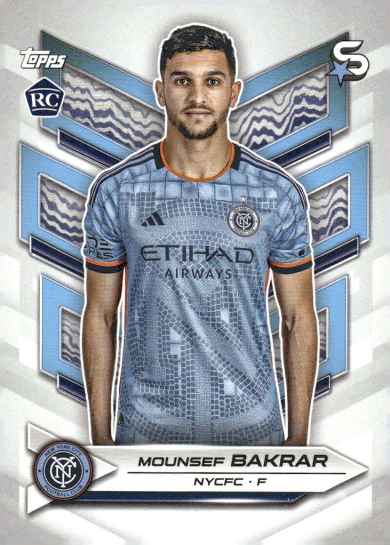 2024 Topps MLS Superstars #35 Mounsef Bakrar NM-MT RC Rookie NYCFC Soccer Card