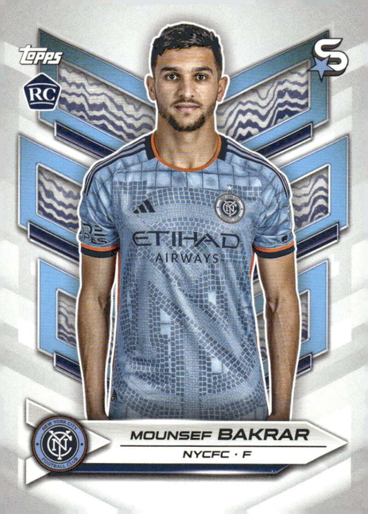 2024 Topps MLS Superstars #35 Mounsef Bakrar NM-MT RC Rookie NYCFC Soccer Card