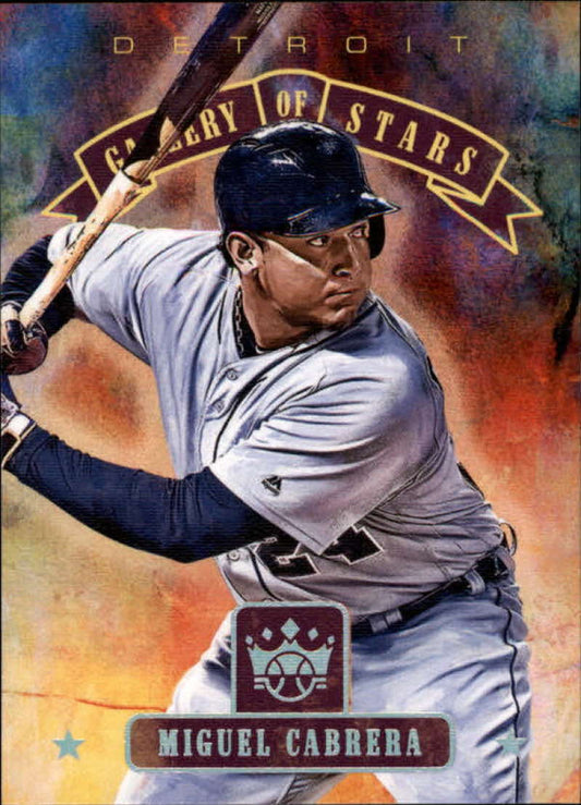 2018 Panini Diamond Kings Gallery of Stars #6 Miguel Cabrera NM-MT Detroit Tigers Baseball Card Image 1