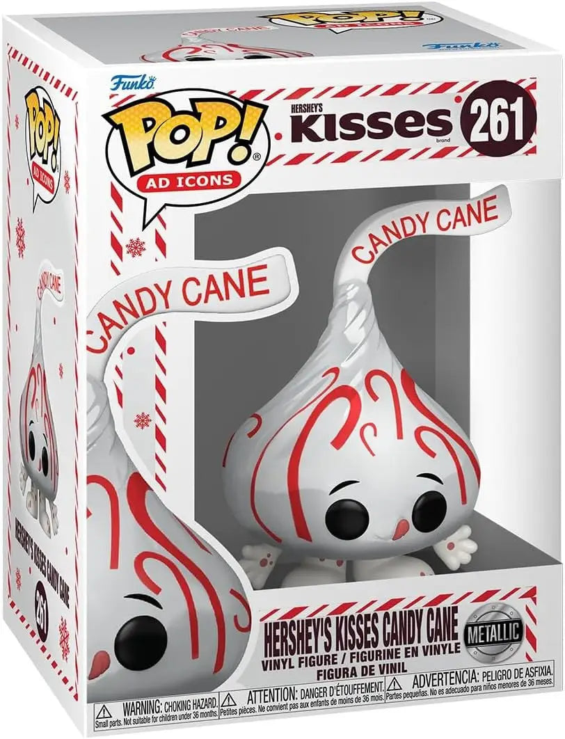 Funko POP Ad Icons Hershey’s Kisses Candy Cane Metallic vinyl figure showcasing kisses candy cane design