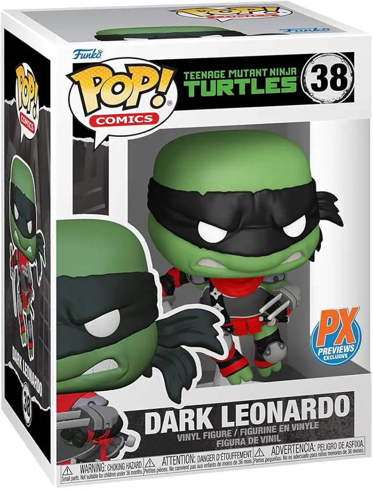 Funko Pop Dark Leonardo with black mask and red outfit from Teenage Mutant Ninja Turtles