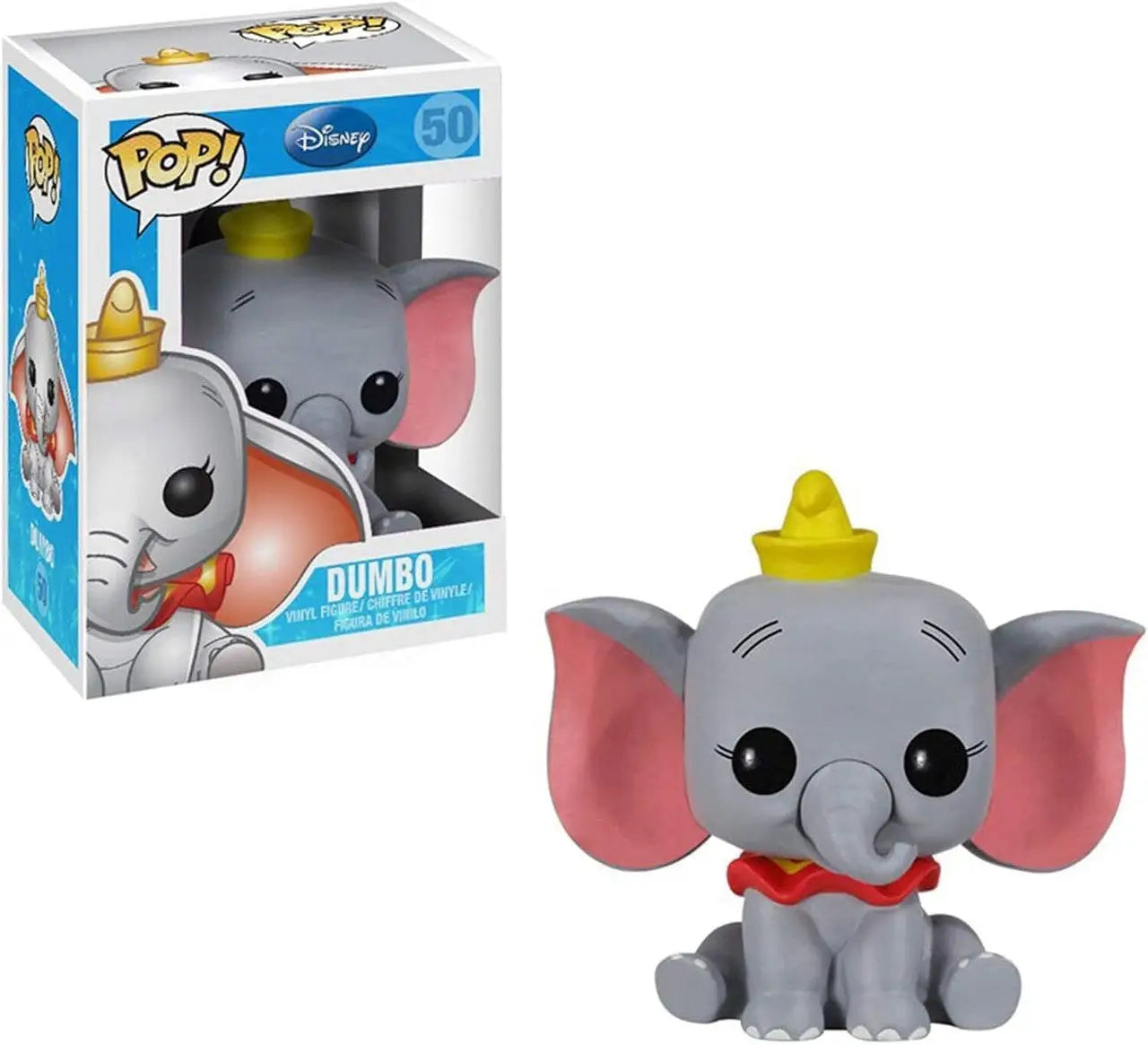 Disney Dumbo Pop Vinyl Figure with yellow crown and red bow from Funko POP! 50 series