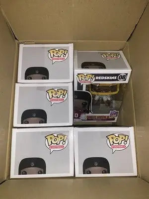 Funko Pop figures in boxes featuring Robert Griffin III and Robert Griffin NFL collectibles