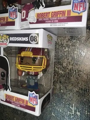 Funko Pop Robert Griffin III Redskins Vaulted NFL Commanders Case of 5 display