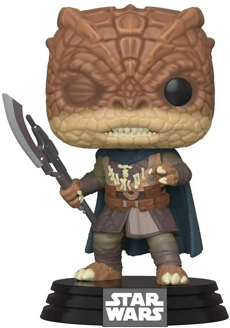 Funko Pop Star Wars Mandalorian Trandoshan Thug with detailed armor and weaponry