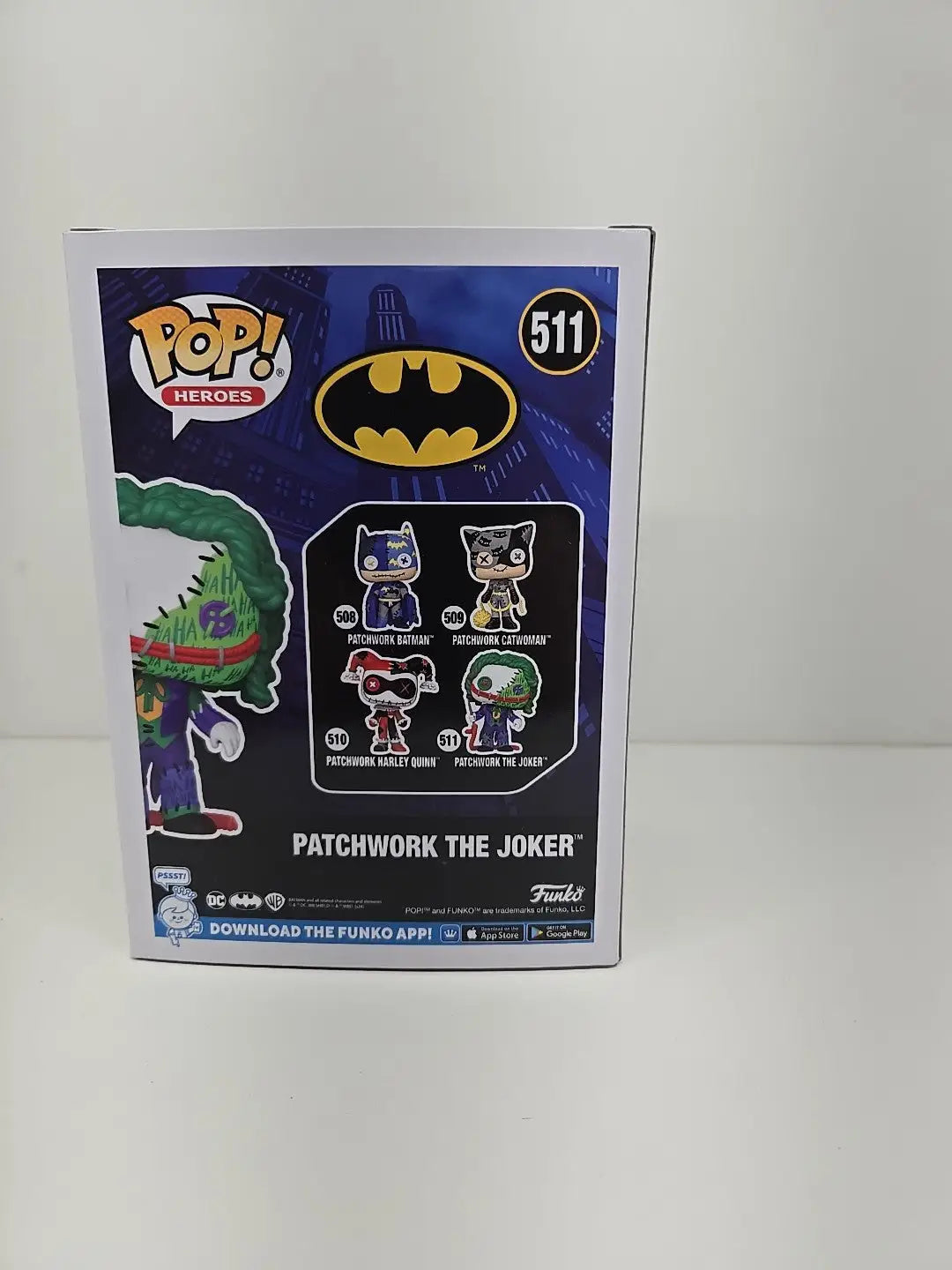 Funko Pop box of the Vinyl Figure DC Universe - Patchwork the Joker #511